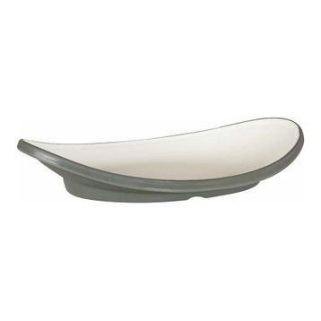 Globy Oval Gri 36x16x7 cm Sunum Tabağı