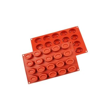Globy Silikon Oval Savarin 20'li Çikolata Kek Kalıbı