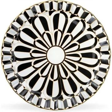 Glore 20 cm Destina Siyah Tekli Pasta Tabak