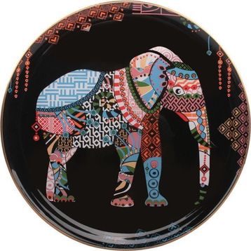 Glore 27036 31 cm Elephant Siyah Tepsi