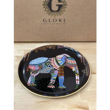 Glore 27036 31 cm Elephant Siyah Tepsi