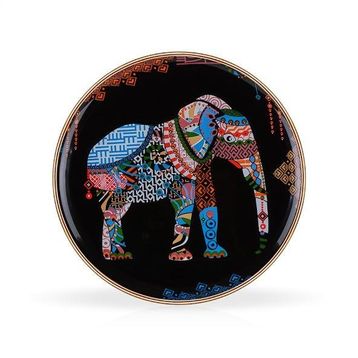 Glore 28036 26 cm 6'lı Elephant Siyah Servis Tabağı