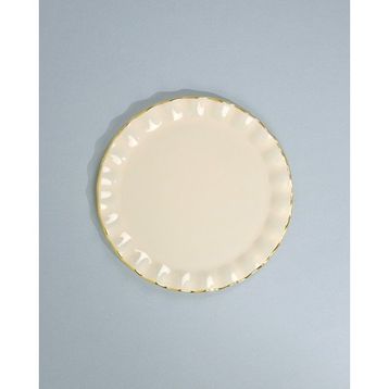 Glore 6'lı Solid Krem Cam Pasta