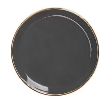 Glore Antrasit Altın 6x20 cm Pasta Tabak