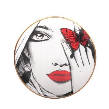Glore Red Lady 6'lı 26 cm Servis Tabak
