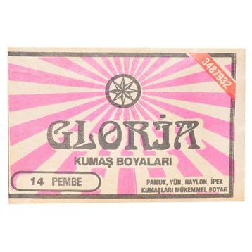 Gloria Pembe 10 gr Kumaş Boyası