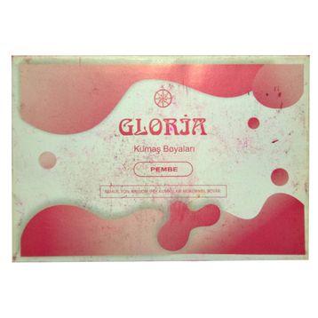 Gloria Pembe 10 gr Kumaş Boyası