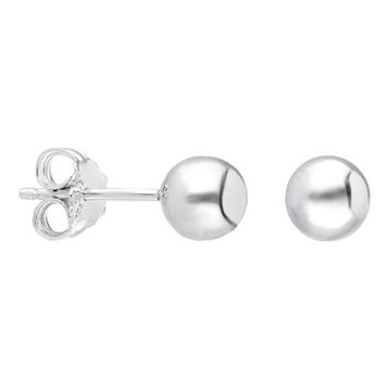 Glorria 4 mm Top Gümüş Küpe