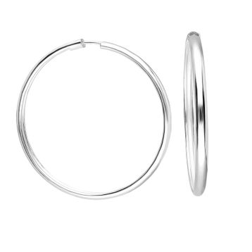 Glorria 4,5 cm Halka Gümüş Küpe
