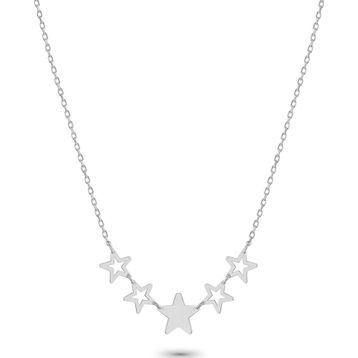 Glorria Altın Beyaz Yıldız Kolye