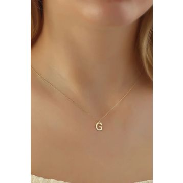 Glorria Altın G Harfi Kolye