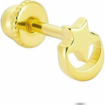 Glorria Ay Yıldız Helix 14 Ayar Altın Piercing