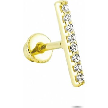 Glorria Çizgi Helix 14 Ayar Altın Piercing