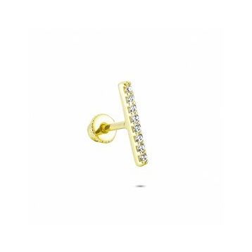 Glorria Çizgi Helix 14 Ayar Altın Piercing