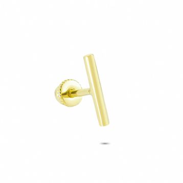 Glorria Çizgi Helix 14 Ayar Altın Piercing