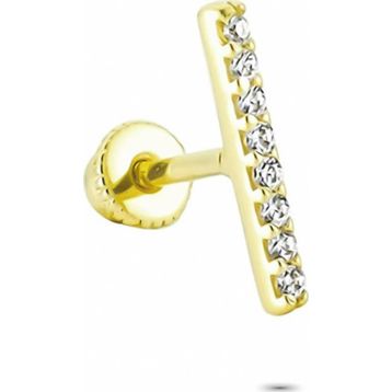 Glorria Çizgi Helix 14 Ayar Altın Piercing