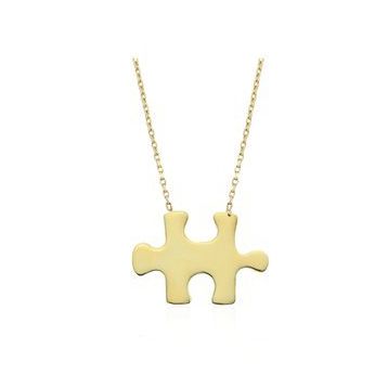 Glorria CM0203 Altın Puzzle Kolye