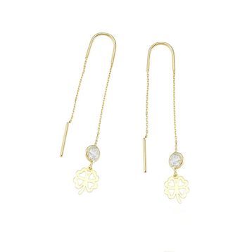 Glorria CM0515 Altın Yonca Küpe