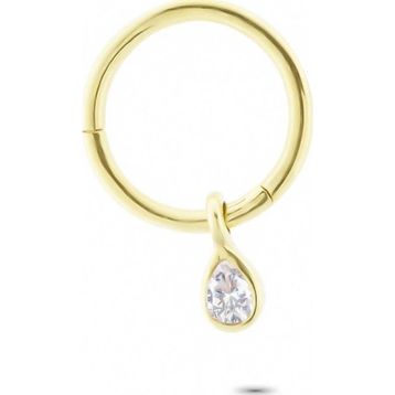 Glorria Damla Halka 14 Ayar Altın Piercing