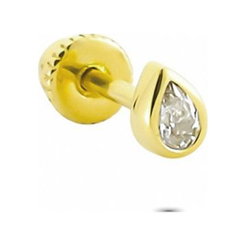 Glorria Damla Helix 14 Ayar Altın Piercing