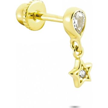 Glorria Damla Sallantı Helix 14 Ayar Altın Piercing