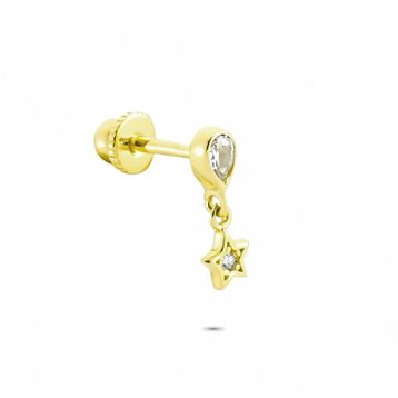 Glorria Damla Sallantı Helix 14 Ayar Altın Piercing