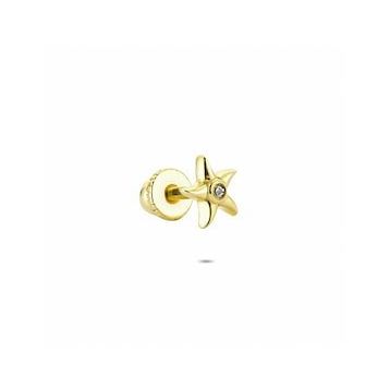 Glorria Deniz Yıldızı Helix 14 Ayar Altın Piercing