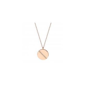 Glorria DT0406 Gümüş Taşlı Plaka Kolye