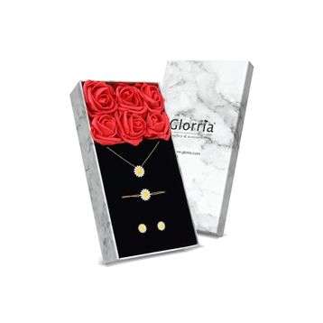 Glorria DT0445 Gümüş Papatya Kolye