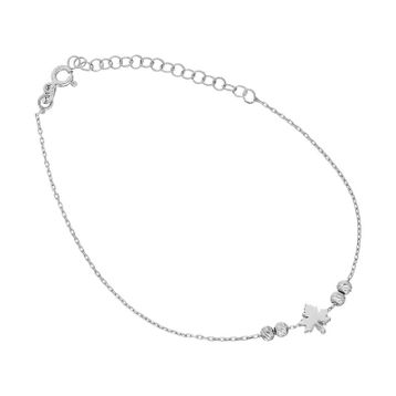 Glorria DT0543 Gümüş Yaprak Halhal