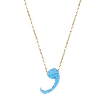 Glorria DU0080 Altın Opal Vav Kadın Kolye