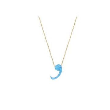 Glorria DU0080 Altın Opal Vav Kadın Kolye