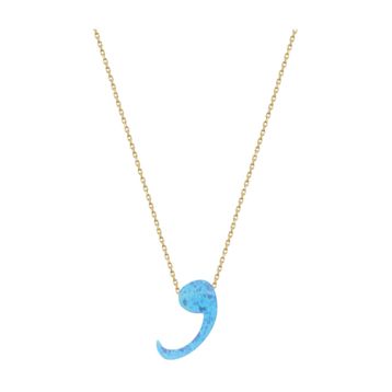 Glorria DU0080 Altın Opal Vav Kadın Kolye