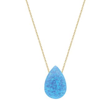 Glorria DU0088 Altın Opal Damla Kadın Kolye