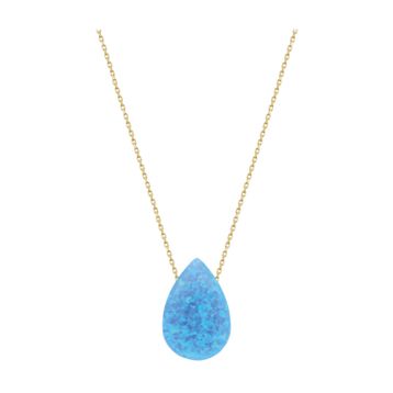 Glorria DU0088 Altın Opal Damla Kadın Kolye