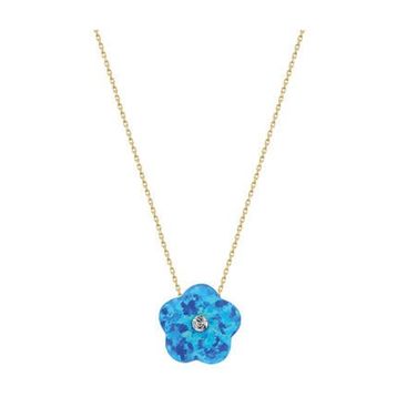 Glorria DU0091 Altın Opal Çiçek Kadın Kolye