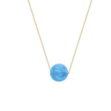 Glorria DU0092 Altın Opal Yuvarlak Kadın Kolye