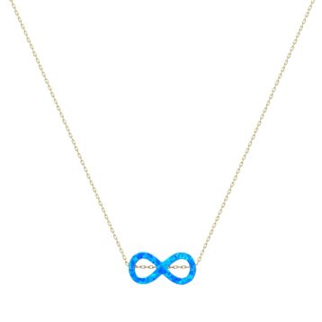 Glorria DU0096 Altın Opal Sonsuzluk Kolye