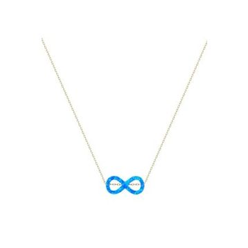 Glorria DU0096 Altın Opal Sonsuzluk Kolye