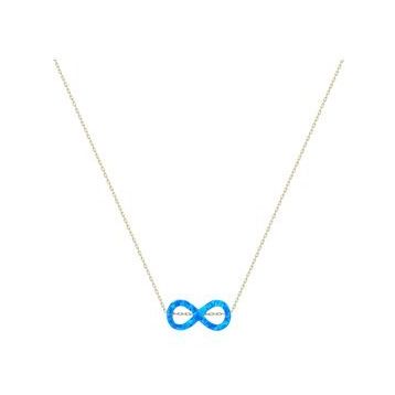 Glorria DU0096 Altın Opal Sonsuzluk Kolye