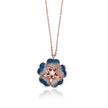 Glorria EG0347 Yaprak Gümüş Kolye