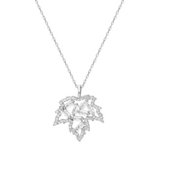 Glorria EG0347 Yaprak Gümüş Kolye
