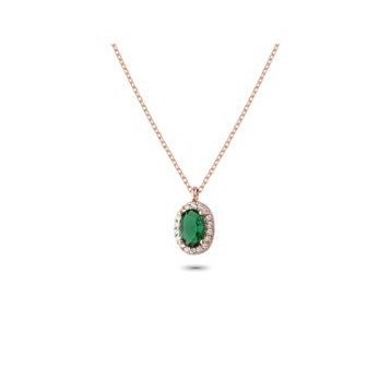 Glorria EG0353 Oval Anturaj Gümüş Kolye
