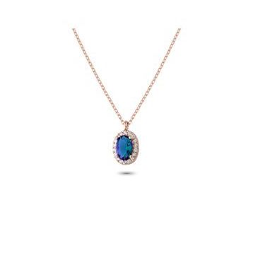 Glorria EG0353 Oval Anturaj Gümüş Kolye