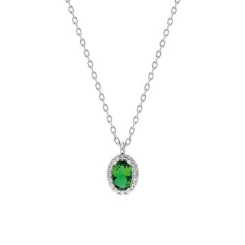 Glorria EG0378 Oval Anturaj Gümüş Kolye