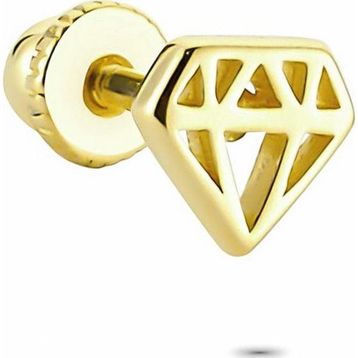 Glorria Elmas Helix 14 Ayar Altın Piercing