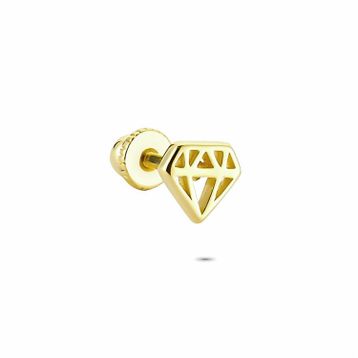Glorria Elmas Helix 14 Ayar Altın Piercing