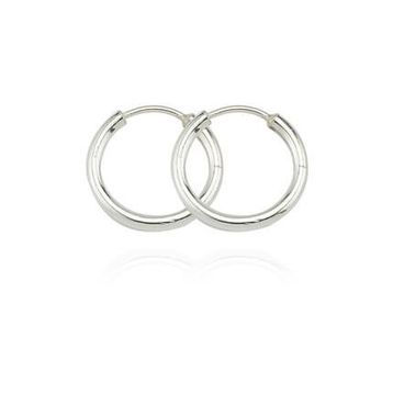Glorria ES0026 1 cm Halka Gümüş Kadın Küpe