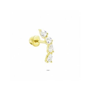 Glorria Geometrik Helix 14 Ayar Altın Piercing