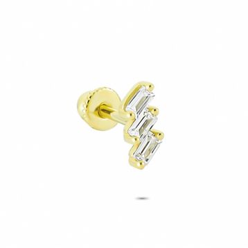 Glorria Geometrik Helix 14 Ayar Altın Piercing